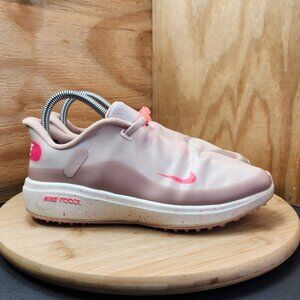 Nike React Ace Tour Womens Pink Golf Shoes Size 8.5 Spikeless